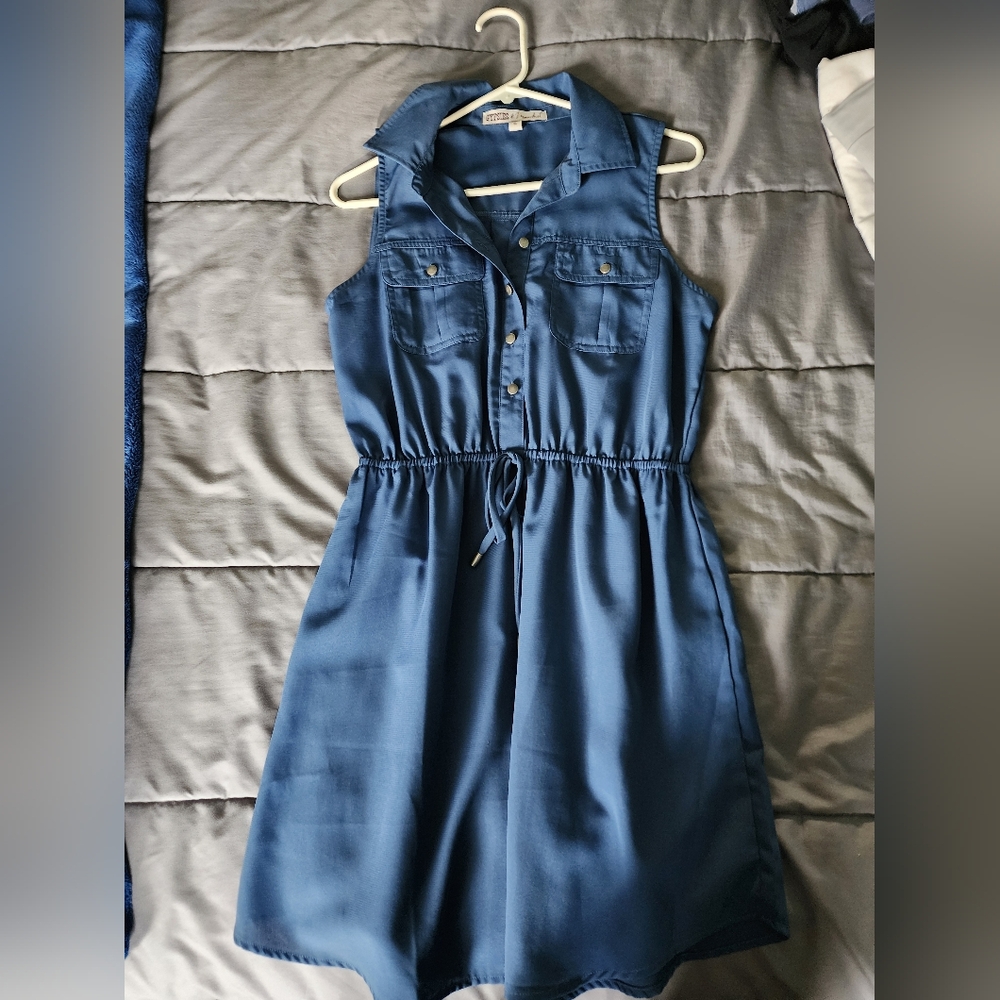 Blue Sleeveless Dress